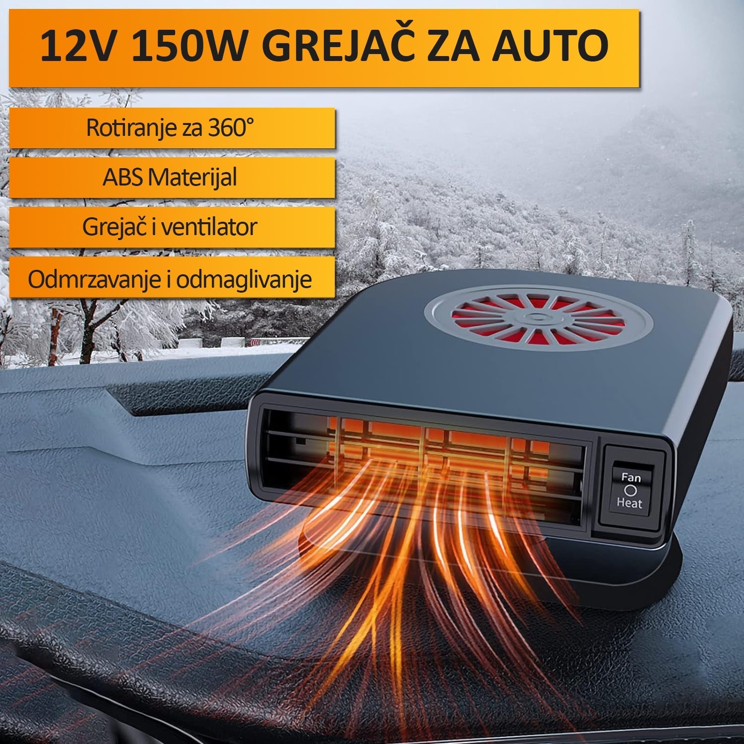 Grejalica Za Auto 12V Auto Heater Fan - Kupiti